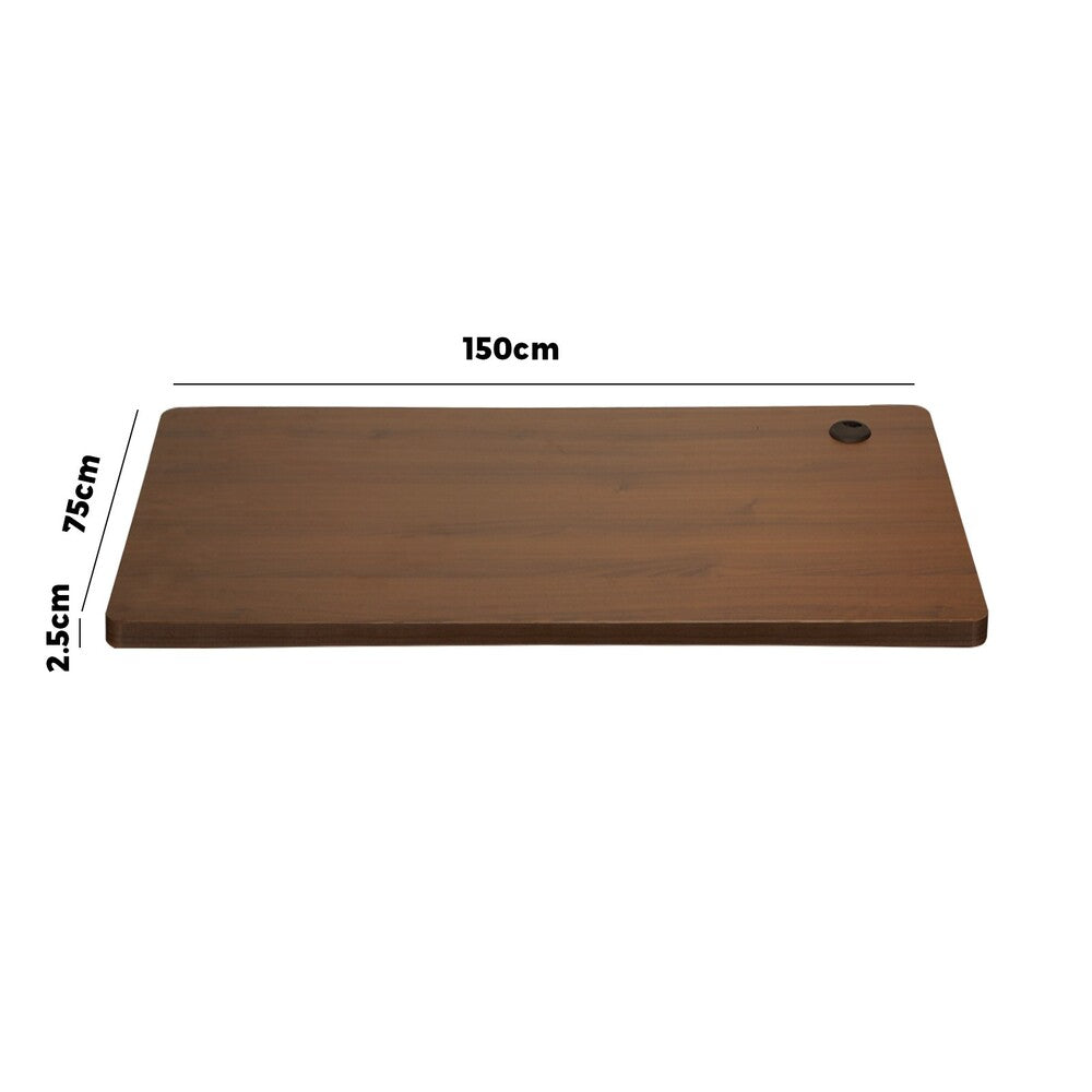 OIKITURE Standing Desk Top Adjustable Tabletop Sit Stand Desk Top Walnut-Office Desks-PEROZ Accessories