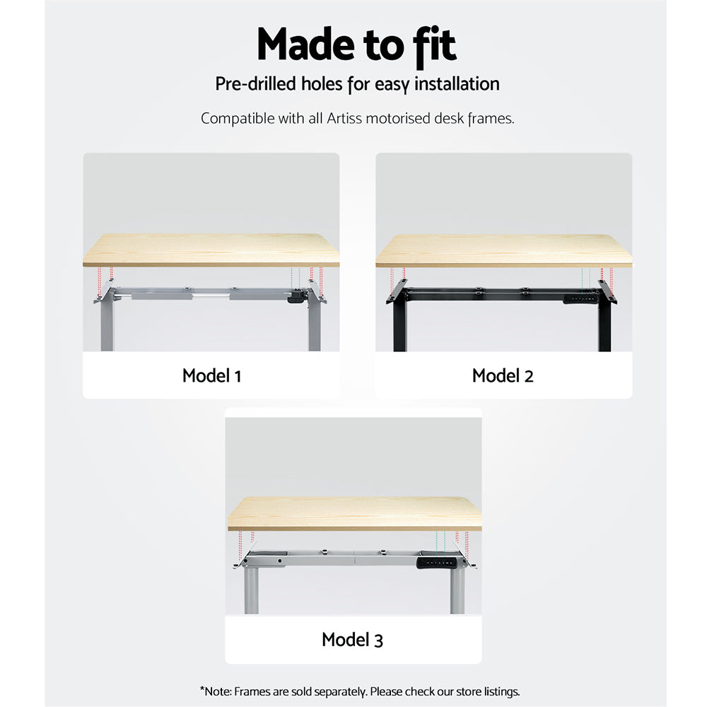 Artiss Standing Desk Top White Oak 120CM-Furniture > Office > Desks-PEROZ Accessories