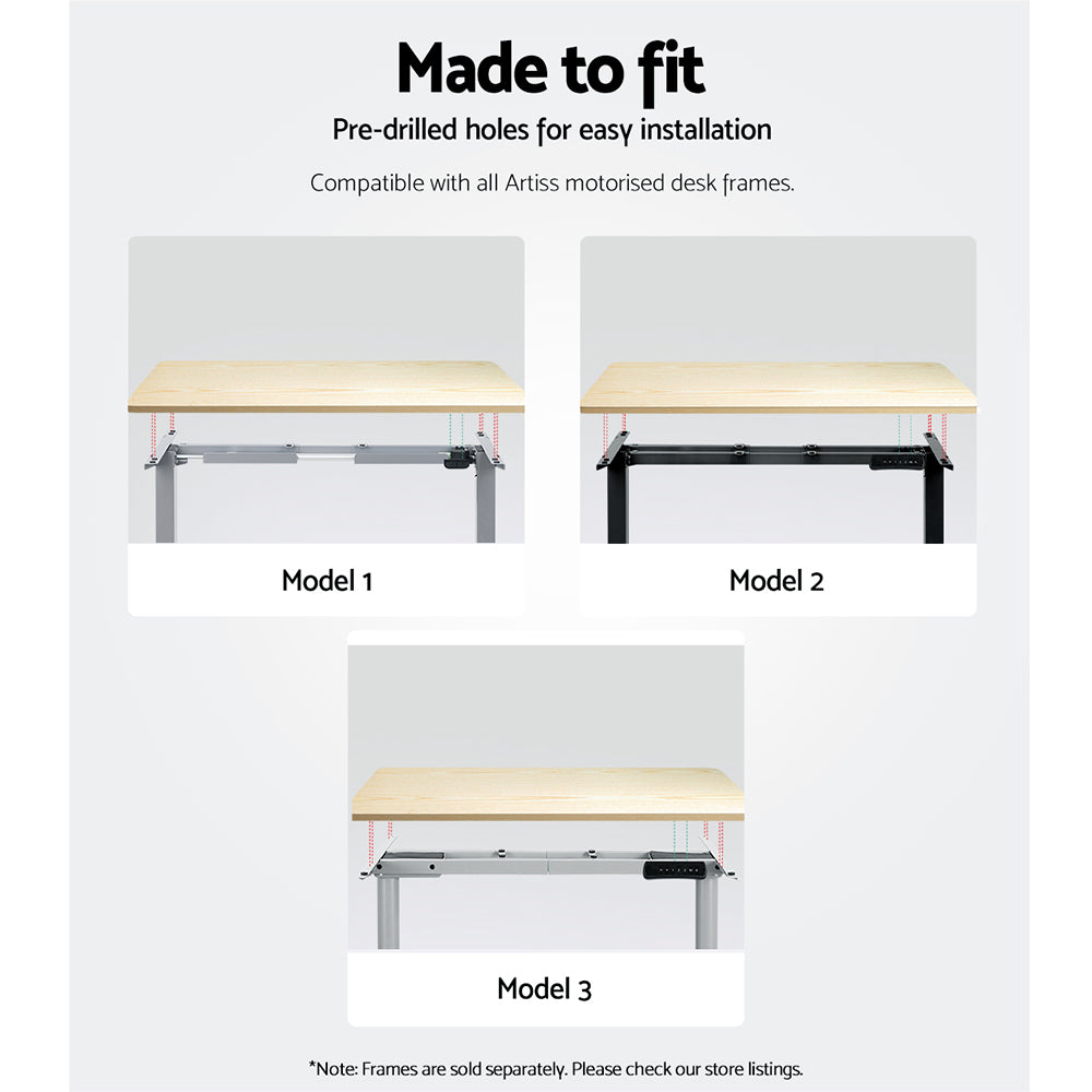 Artiss Standing Desk Top White Oak 140CM-Furniture > Office > Desks-PEROZ Accessories