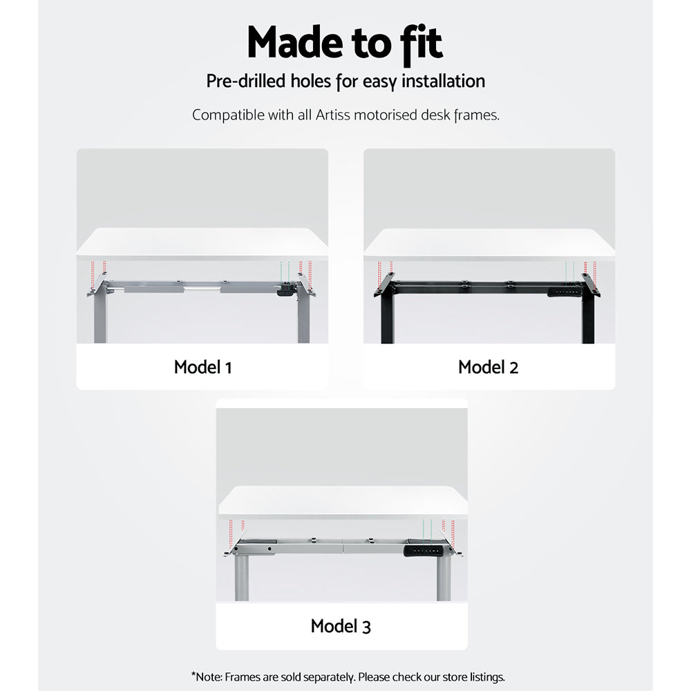 Artiss Standing Desk Top White 140CM-Furniture > Office > Desks-PEROZ Accessories