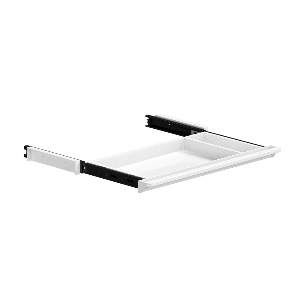 Oikiture Under Desk Drawer Pull-Out Drawer Sliding Tray White-Desk Drawer-PEROZ Accessories