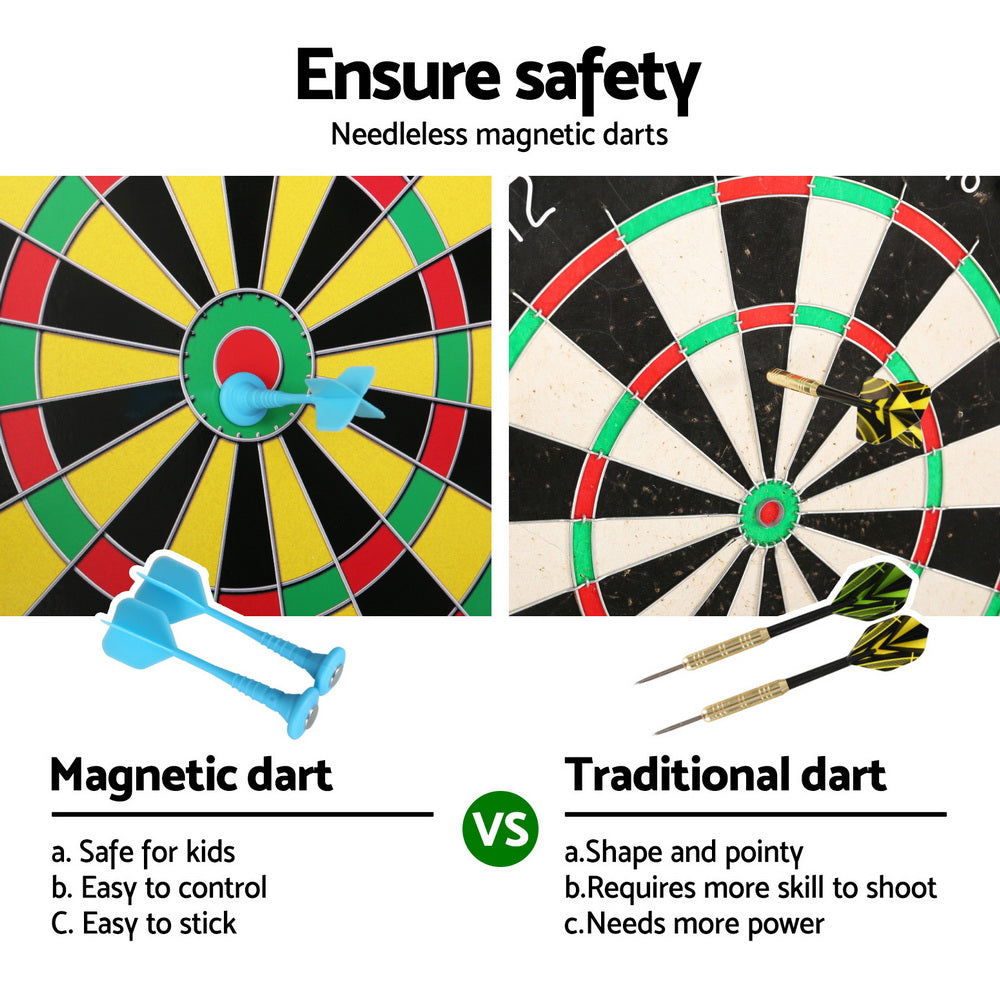 16" Magnetic Dartboard Dart Board 6 Darts Kid Adult Family Party Game Gift Toy-Gift & Novelty > Games-PEROZ Accessories