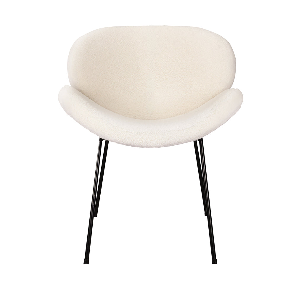 Oikiture 8PCS Dining Chair Tub Armchairs Sherpa White-Dining Chair-PEROZ Accessories