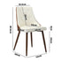 Oikiture Dining Chairs Kitchen Lounge PU Leather x4 White-Dining Chair-PEROZ Accessories