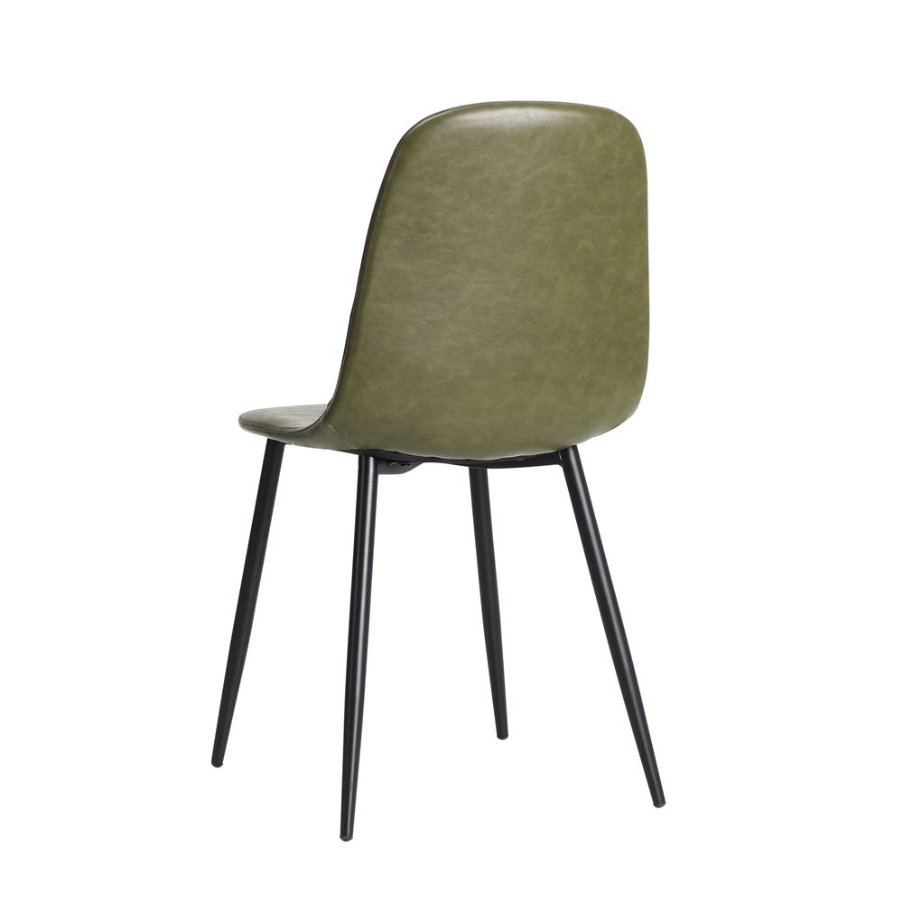 Oikiture 8x Dining Chairs Accent Chair PU Leather Green-Dining Chair-PEROZ Accessories