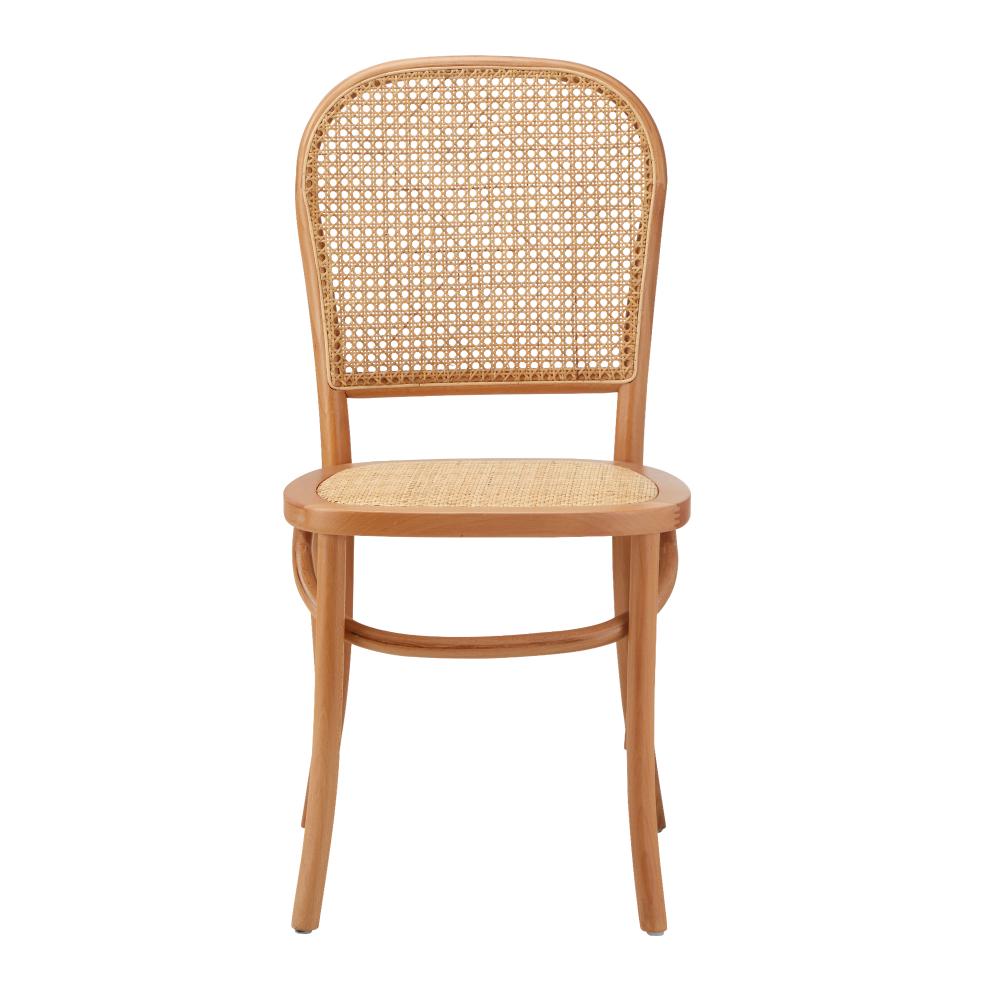 Oikiture Dining Chairs Wooden Chairs Rattan Seat Beige-Dining Chairs-PEROZ Accessories