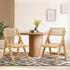 Oikiture 2x Dining Chairs Folding Rattan Chair Wooden-Dining Chair-PEROZ Accessories