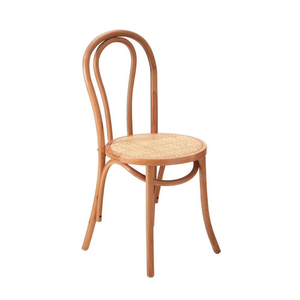 Oikiture 4x Wooden Dining Chair Ratan Seat Natural-Dining Chair-PEROZ Accessories