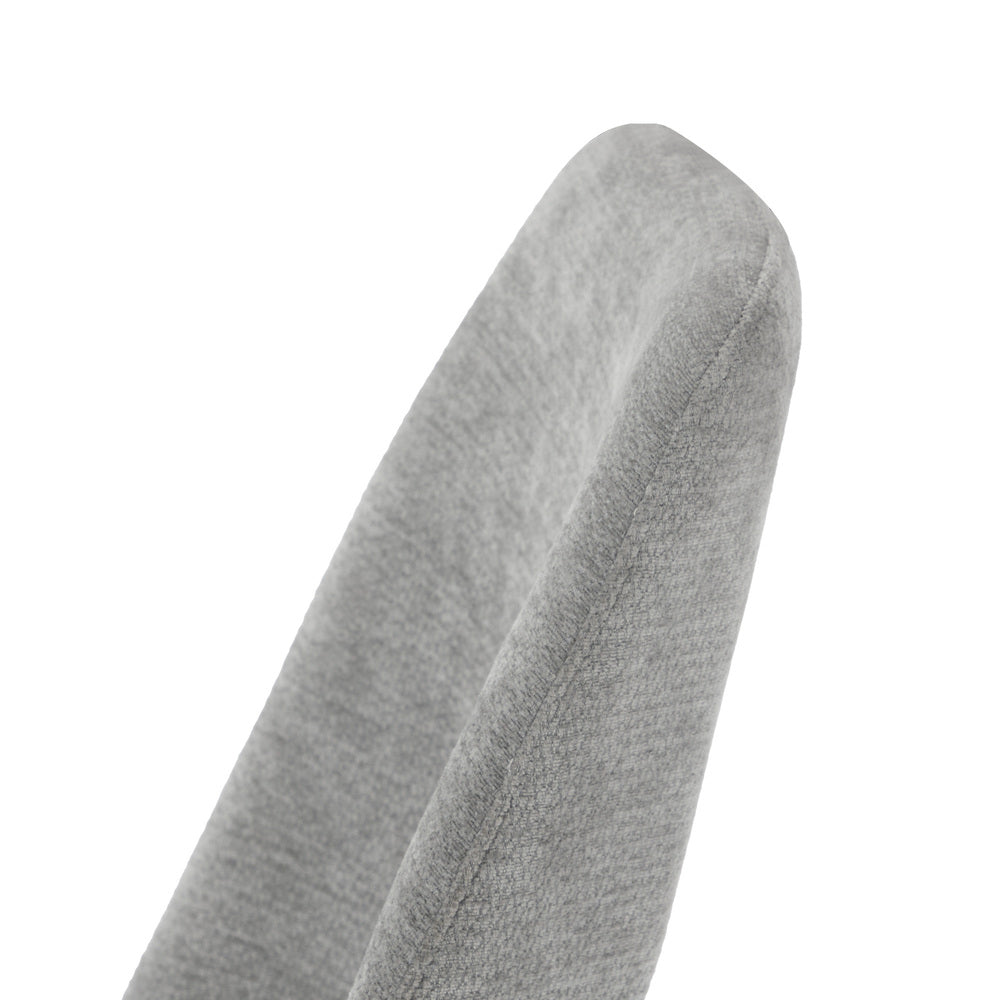 Oikiture 6x Dining Chairs Chenille Fabric Kitchen Side Chair Grey-Dining Chair-PEROZ Accessories