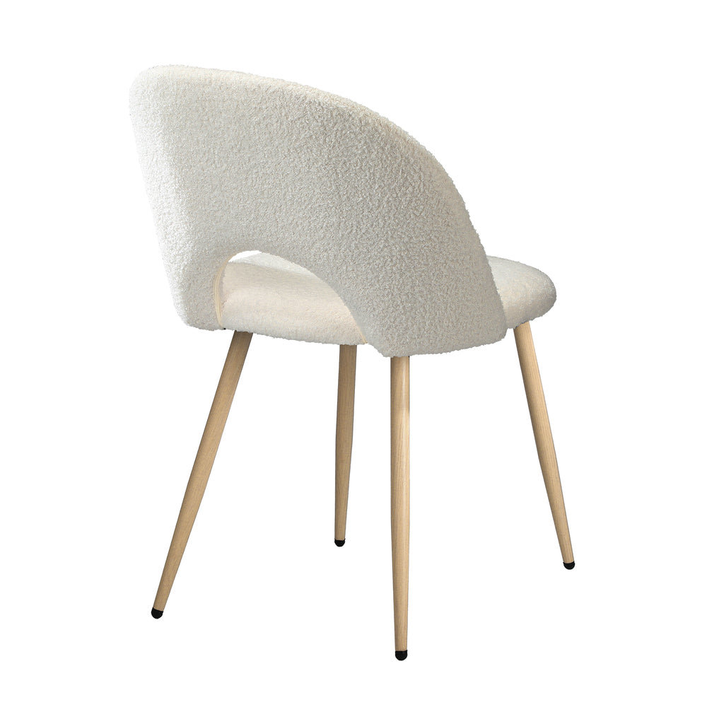 Oikiture 6PCS Dining Chairs Armchair Sherpa Wooden White-Dining Chair-PEROZ Accessories