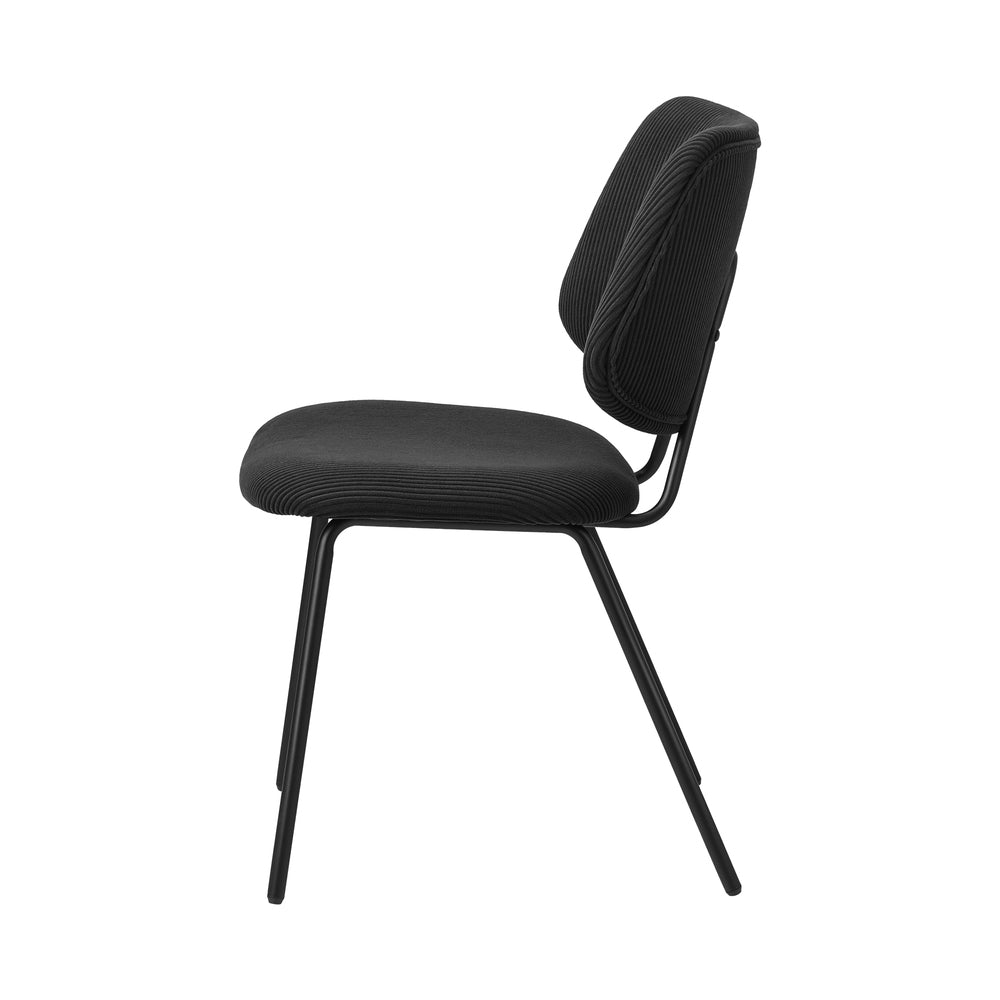 Oikiture 8x Dining Chair Vintage Retro Polyester Padded Dark Grey-Dining Chair-PEROZ Accessories