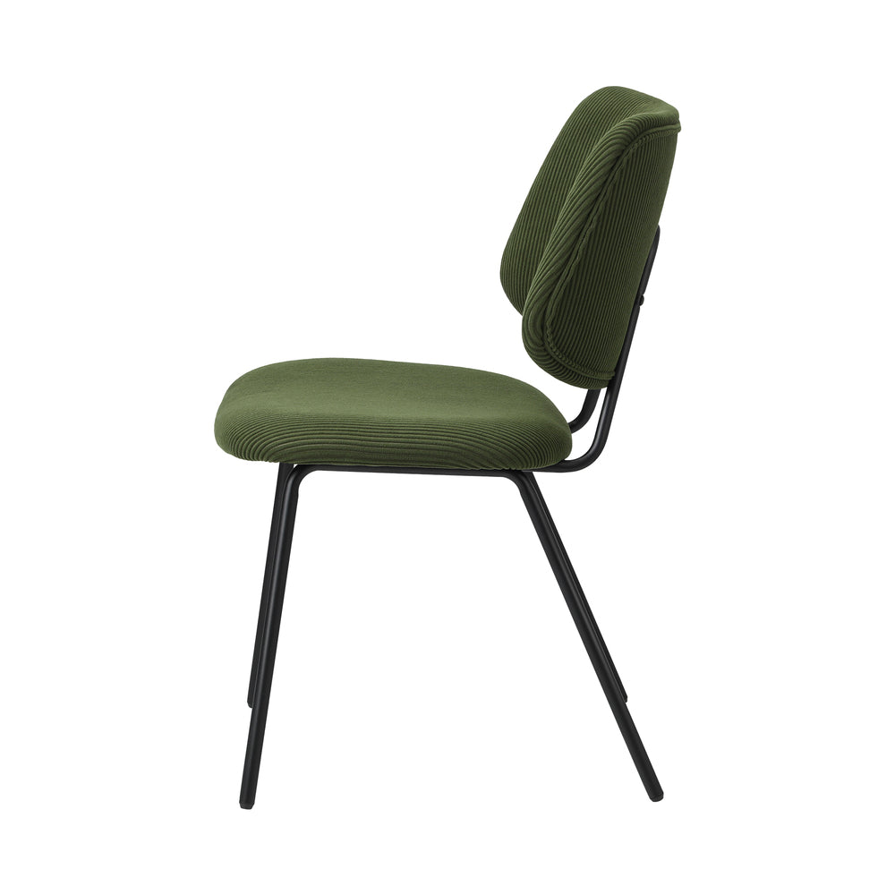Oikiture 4x Dining Chair Vintage Retro Polyester Padded Green-Dining Chair-PEROZ Accessories