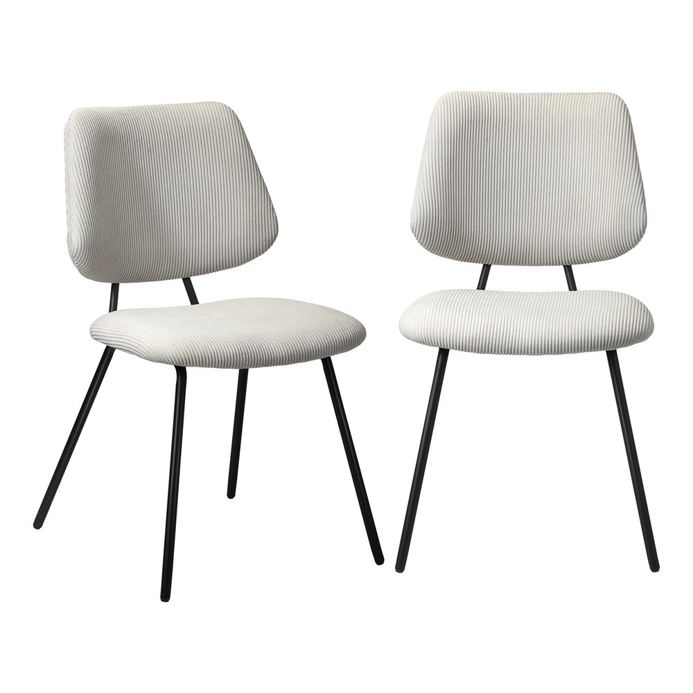 Oikiture 2x Dining Chair Vintage Retro Polyester White-Dining Chair-PEROZ Accessories