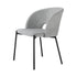 Oikiture Dining Chair Set of 2 Sherpa Kitchen Chair Grey and Black-Dining Chairs-PEROZ Accessories