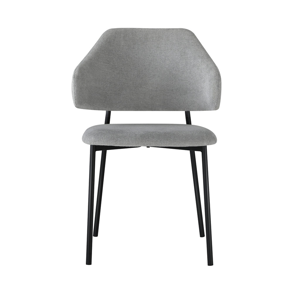 Oikiture Dining Chair Set of 2 Coffee Chair Home Kitchen Furniture Grey and Black-Dining Chairs-PEROZ Accessories