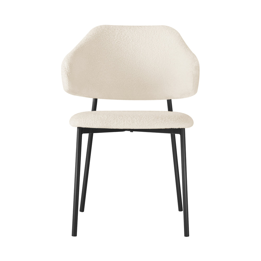 Oikiture Dining Chair Set of 2 Coffee Chair Home Kitchen Furniture White and Black-Dining Chairs-PEROZ Accessories