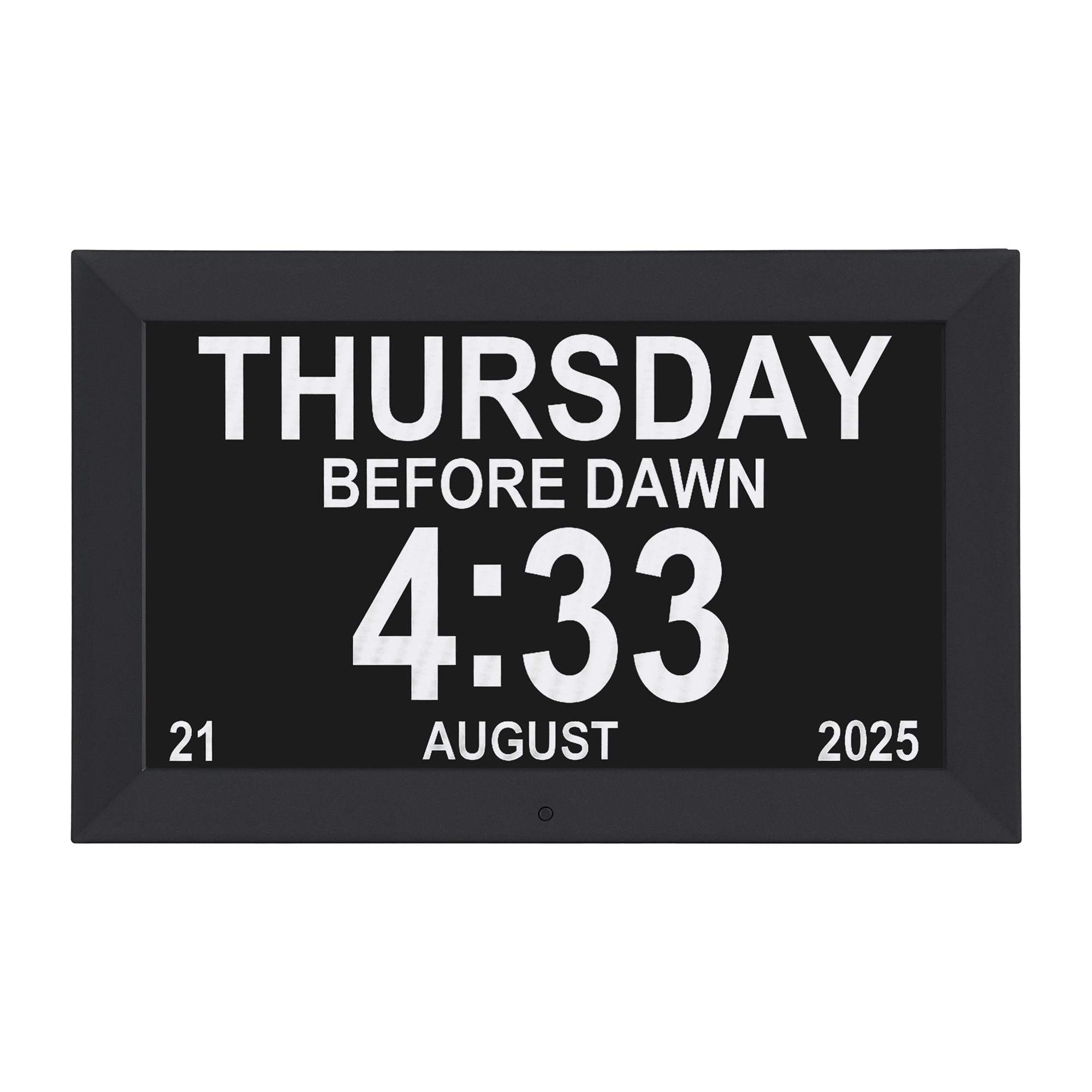 Artiss 10" Digital Day Clock Alarm Calendar Dementia Date Week Desk Clocks Black-Home & Garden > Decor > Clocks-PEROZ Accessories