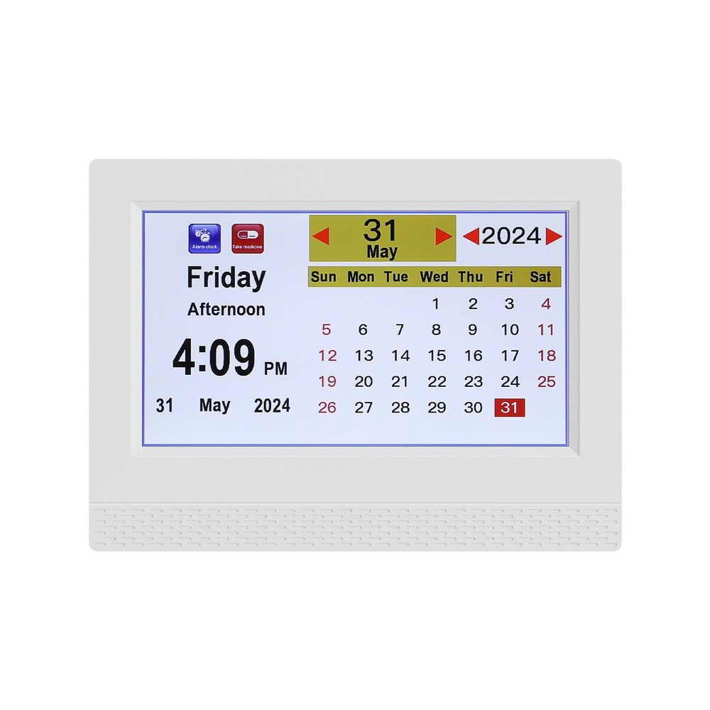 Artiss 7" Digital Day Clock Calendar Alarm White-Home & Garden > Home & Garden Others-PEROZ Accessories