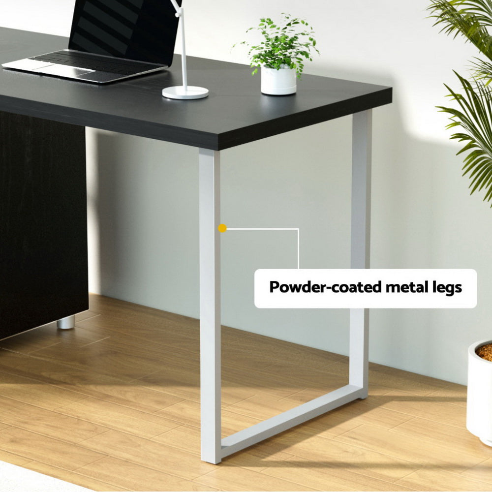 Artiss Computer Desk Drawer Black 140CM-Furniture > Office-PEROZ Accessories