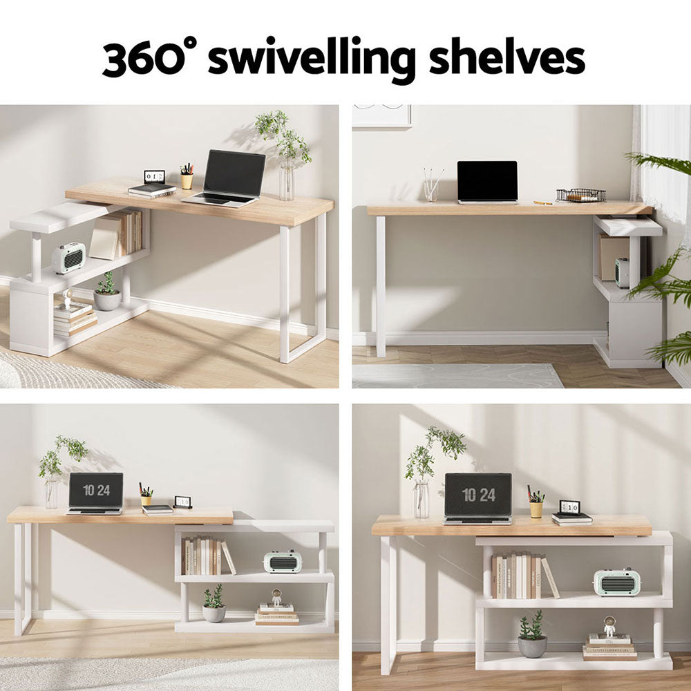 Artiss Computer Desk Bookshelf 140CM-Furniture > Office-PEROZ Accessories