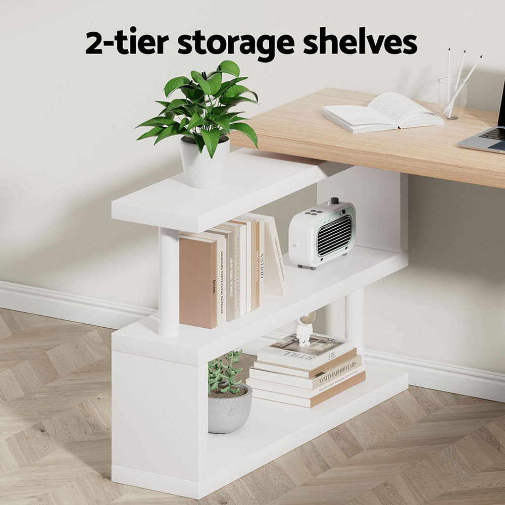 Artiss Computer Desk Bookshelf 140CM-Furniture > Office-PEROZ Accessories