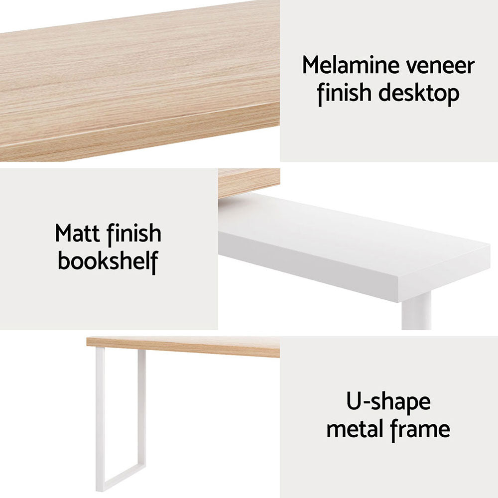 Artiss Computer Desk Bookshelf 140CM-Furniture > Office-PEROZ Accessories