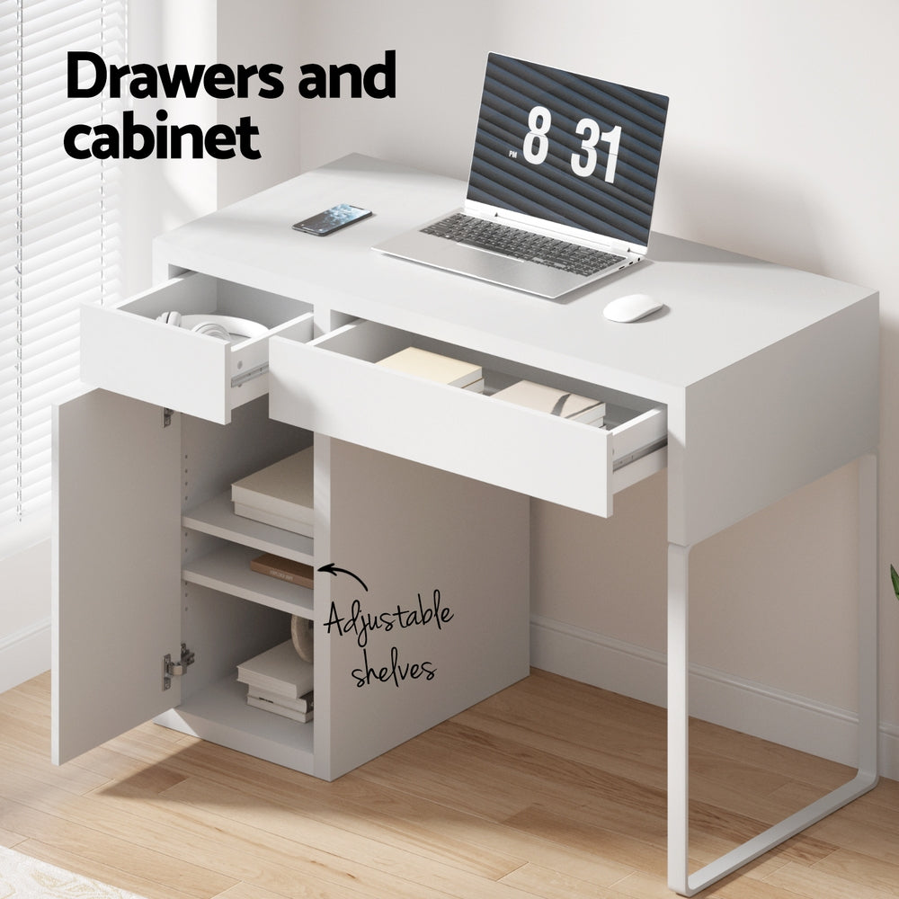 Artiss Computer Desk Drawer Cabinet White-Furniture > Office-PEROZ Accessories