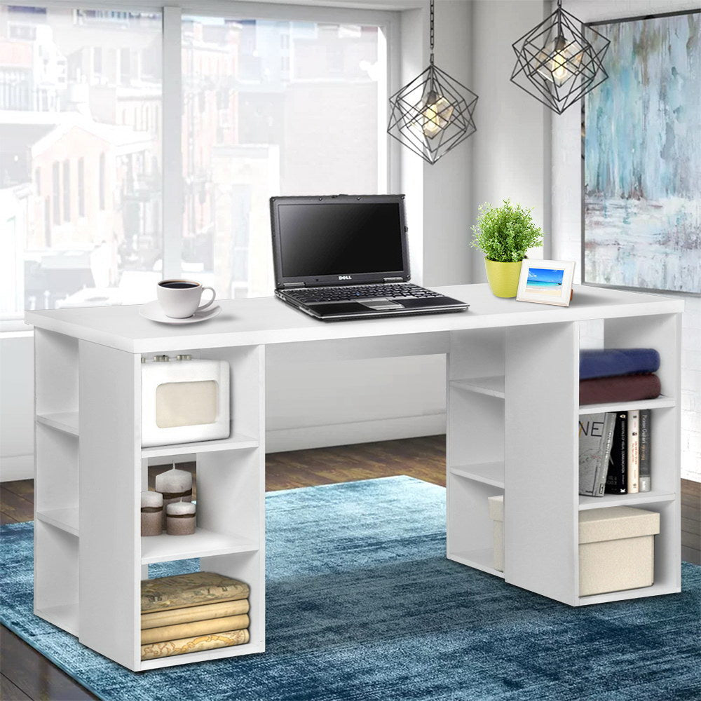 Artiss Computer Desk Bookshelf White 150CM-Furniture > Office-PEROZ Accessories