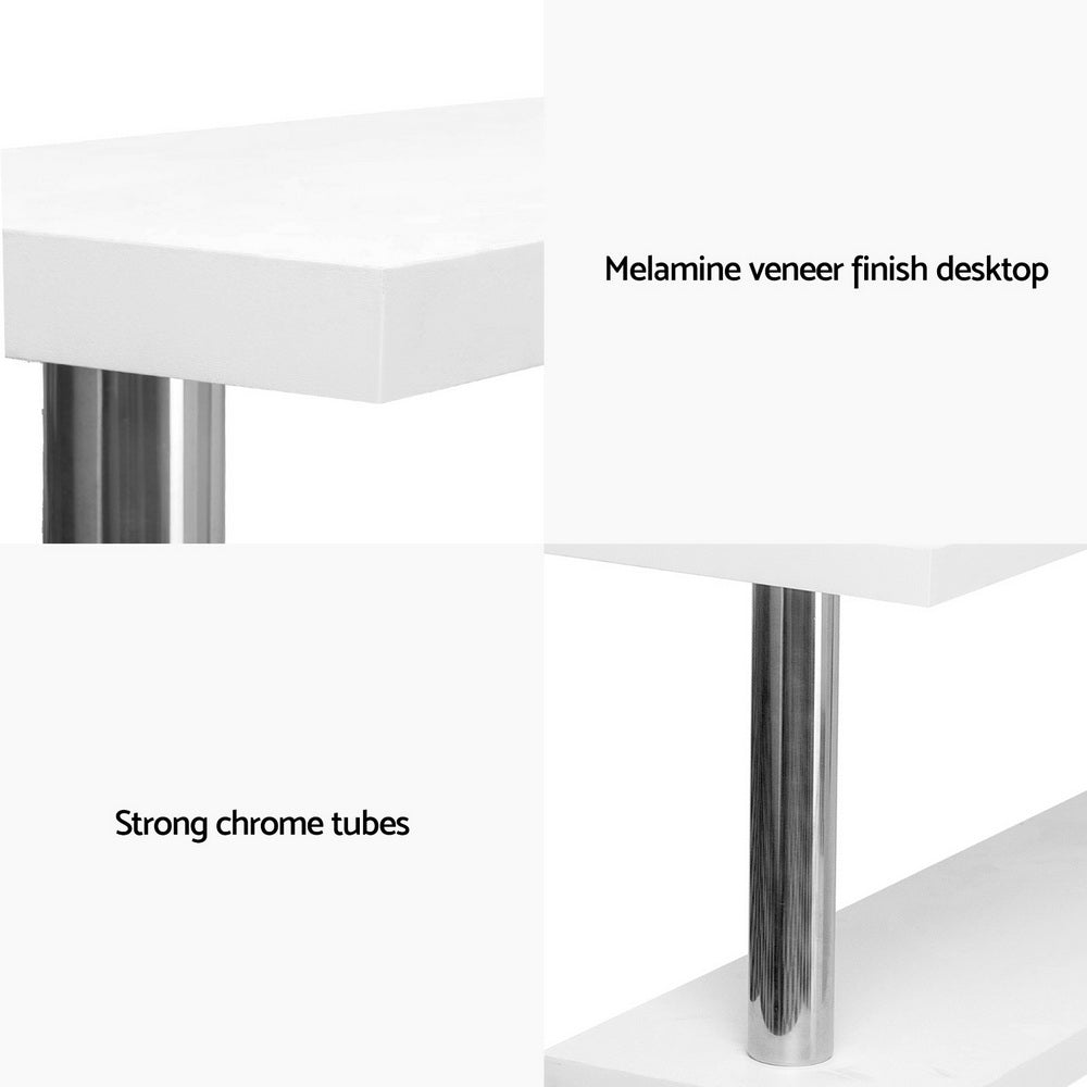 Artiss Computer Desk L-Shape Bookshelf White-Furniture > Office-PEROZ Accessories