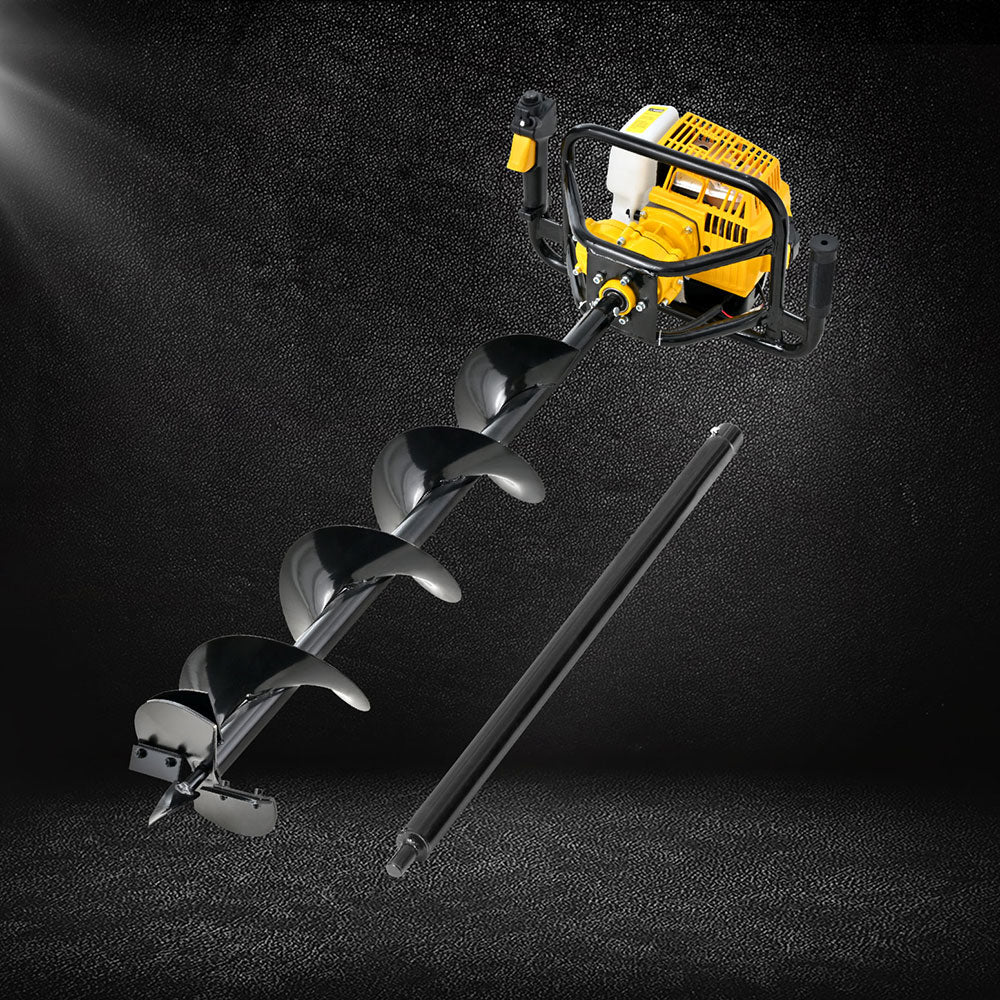 Giantz 82CC Post Hole Digger 200mm Petrol Drill Auger Extension Bits-Tools > Power Tools > Outdoor Power Equipment-PEROZ Accessories