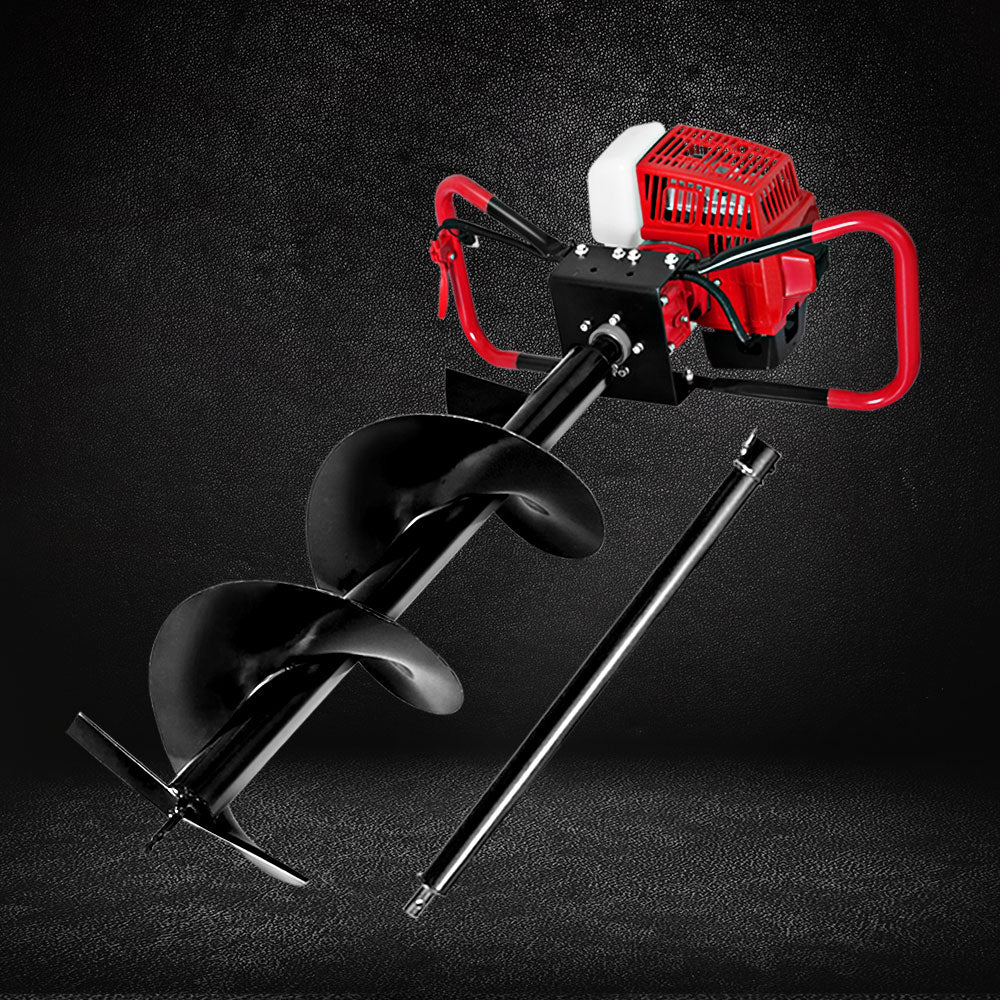 Giantz 80CC Post Hole Digger 300mm Petrol Drill Extension Auger Bits-Tools > Power Tools > Outdoor Power Equipment-PEROZ Accessories