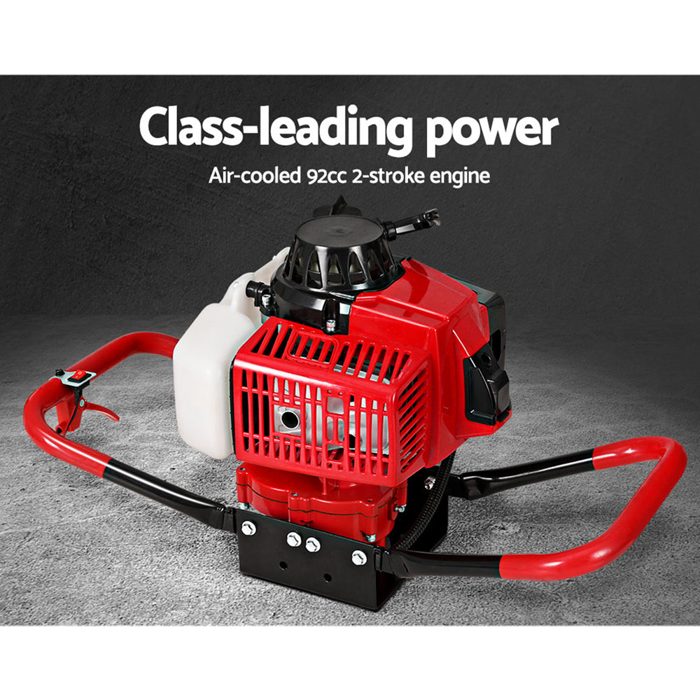 Giantz 80CC Post Hole Digger 300mm Petrol Drill Extension Auger Bits-Tools > Power Tools > Outdoor Power Equipment-PEROZ Accessories