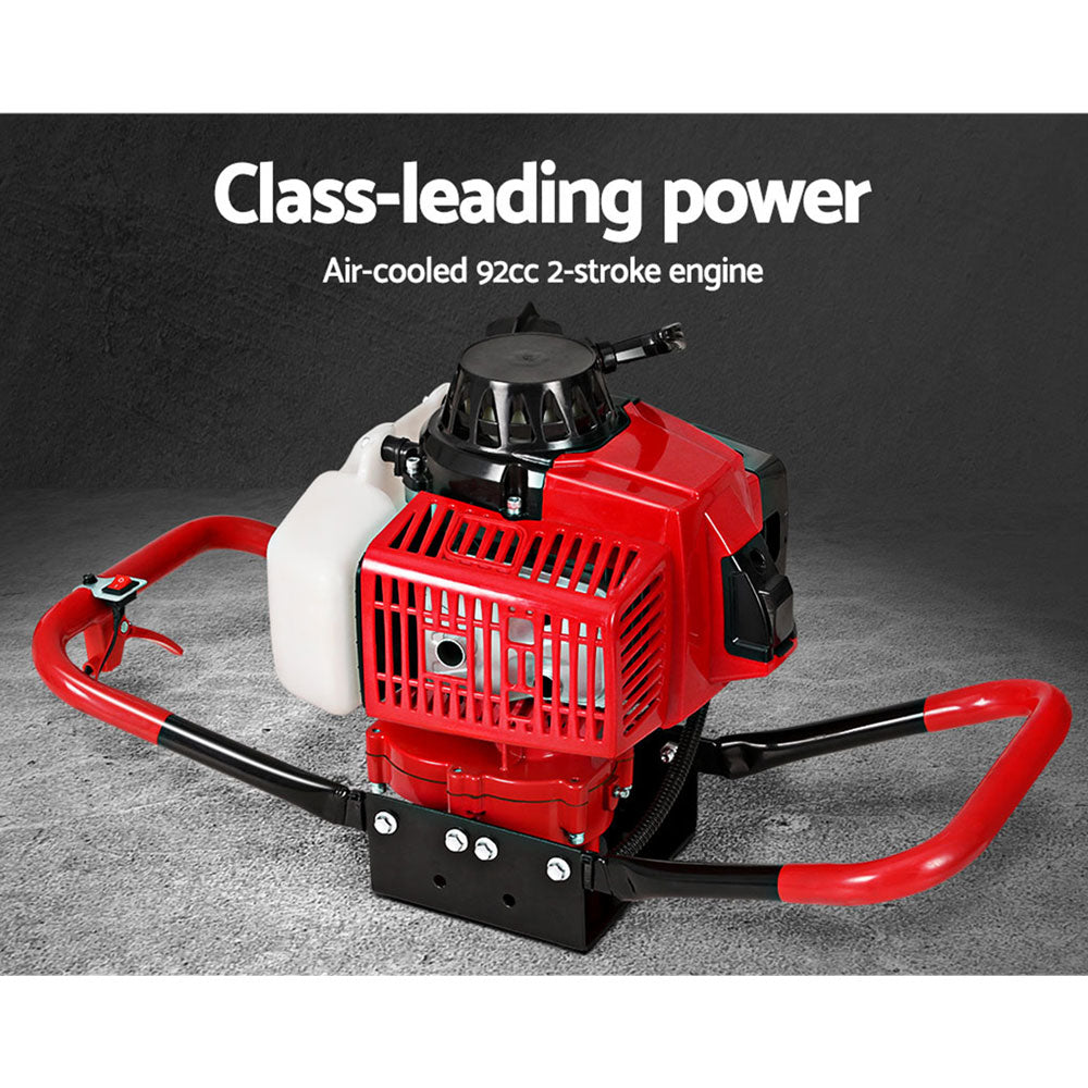 Giantz 80CC Post Hole Digger Petrol Motor Drill Extension Auger Bits Kits-Tools > Power Tools > Outdoor Power Equipment-PEROZ Accessories