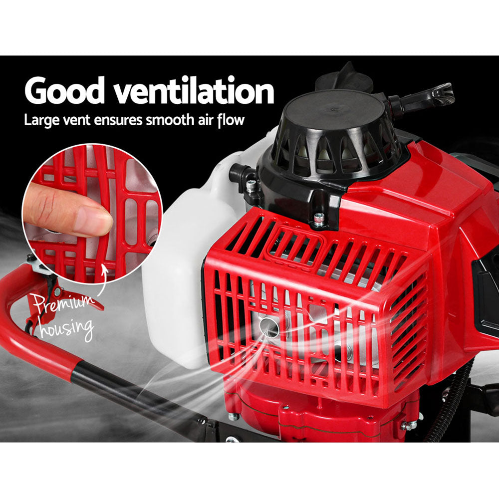 Giantz 80CC Post Hole Digger Petrol Motor Drill Extension Auger Bits Kits-Tools > Power Tools > Outdoor Power Equipment-PEROZ Accessories