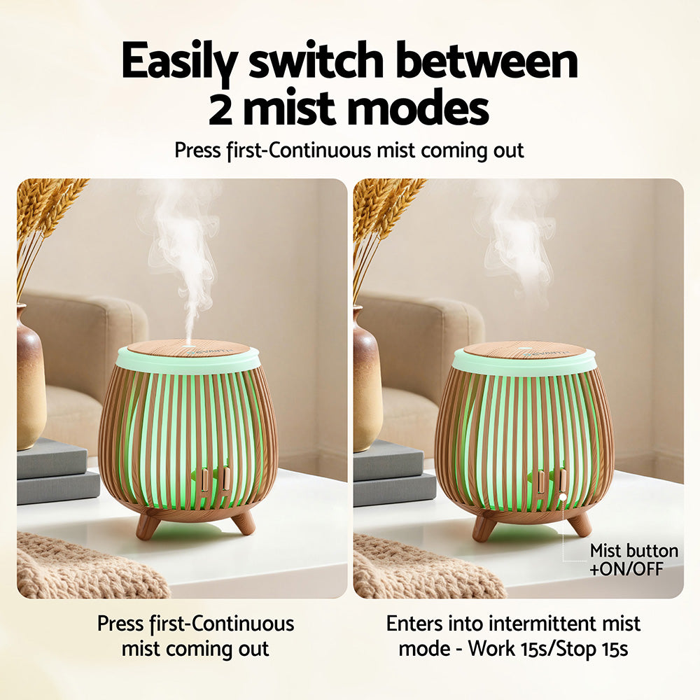 Devanti Ultrasonic Aroma Diffuser Aromatherapy 140ml LED Lights Iron Humidifier Forest Deep Wood-Appliances > Aroma Diffusers & Humidifiers > Aroma Diffusers-PEROZ Accessories