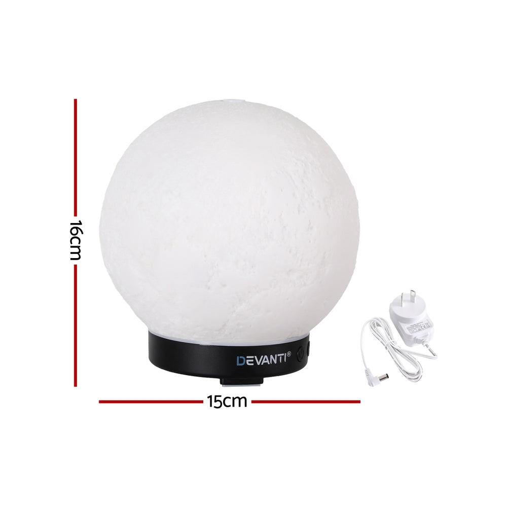 Devanti Ultrasonic Aroma Diffuser Aromatherapy Moon Lamp 100ml-Appliances > Aroma Diffusers & Humidifiers > Aroma Diffusers-PEROZ Accessories