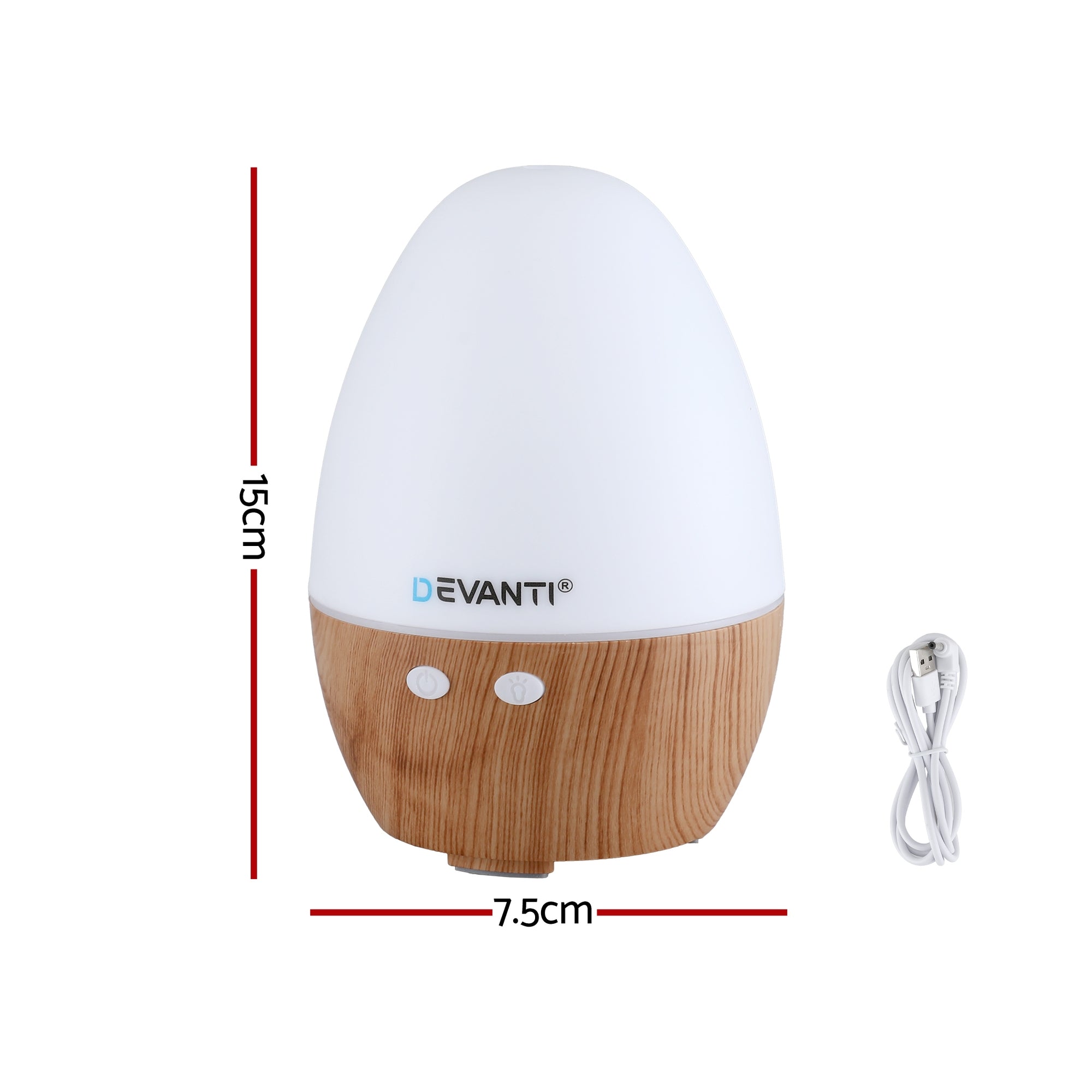 Devanti Ultrasonic Aroma Diffuser Aromatherapy 130ml LED Lights Iron Humidifier Forest-Appliances > Aroma Diffusers & Humidifiers > Aroma Diffusers-PEROZ Accessories