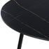 Oikiture 110cm Round Dining Table with 4PCS Dining Chairs PU Leather Black-Dining Set-PEROZ Accessories