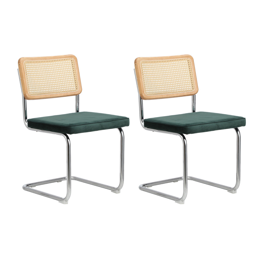 Oikiture 60cm Round Dining Table with 2PCS Dining Chairs Velvet Green-Dining Sets-PEROZ Accessories