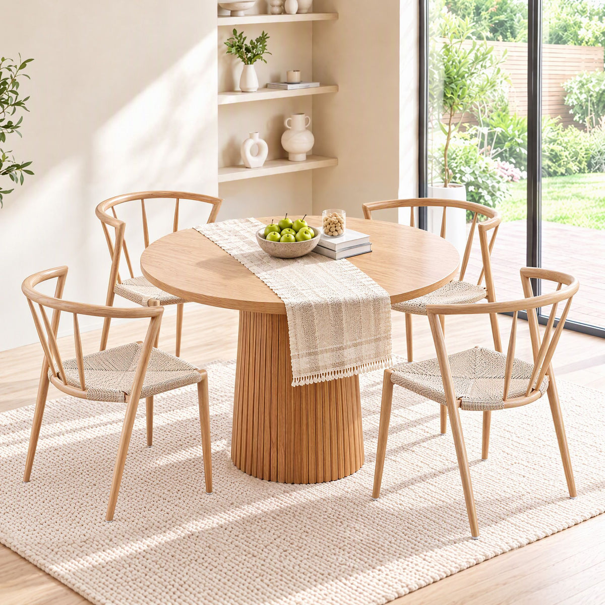 Artiss Dining Chairs Set of 4, Leisure Accent Chair for Living Room & Balcony Spindle Back-Furniture > Dining > Kitchen & Dining Chairs-PEROZ Accessories