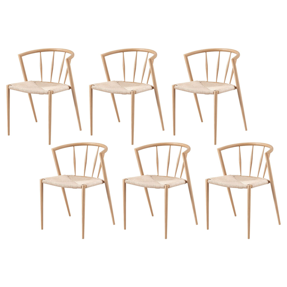 Artiss Dining Chairs Set of 6, Leisure Accent Chair for Living Room & Balcony Spindle Back-Furniture > Dining > Kitchen & Dining Chairs-PEROZ Accessories