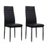 Artiss Dining Chairs Set of 4 Leather Channel Tufted Black-Dining Chairs-PEROZ Accessories