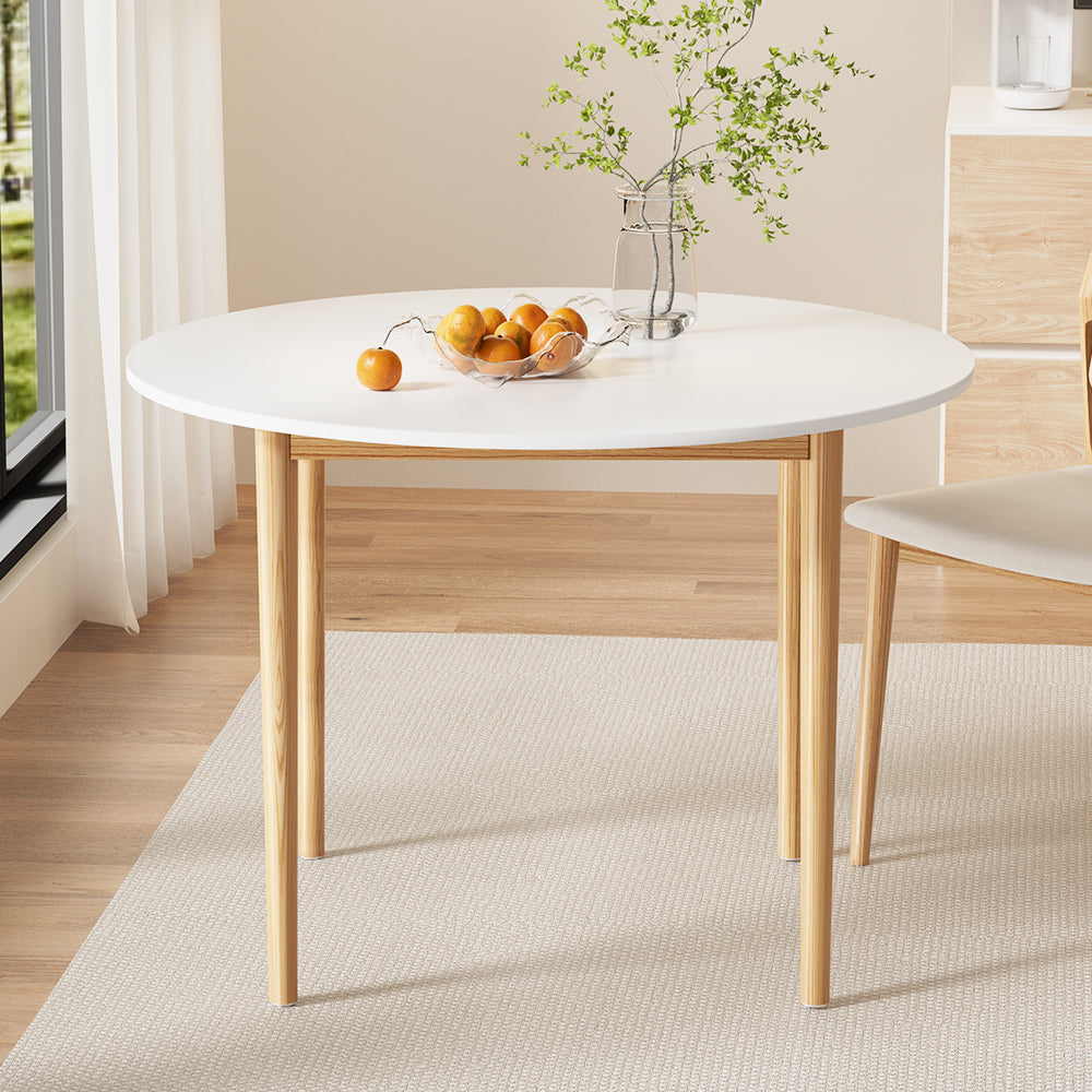 Artiss Dining Table Round White 108CM Diameter Demi-Furniture > Dining-PEROZ Accessories