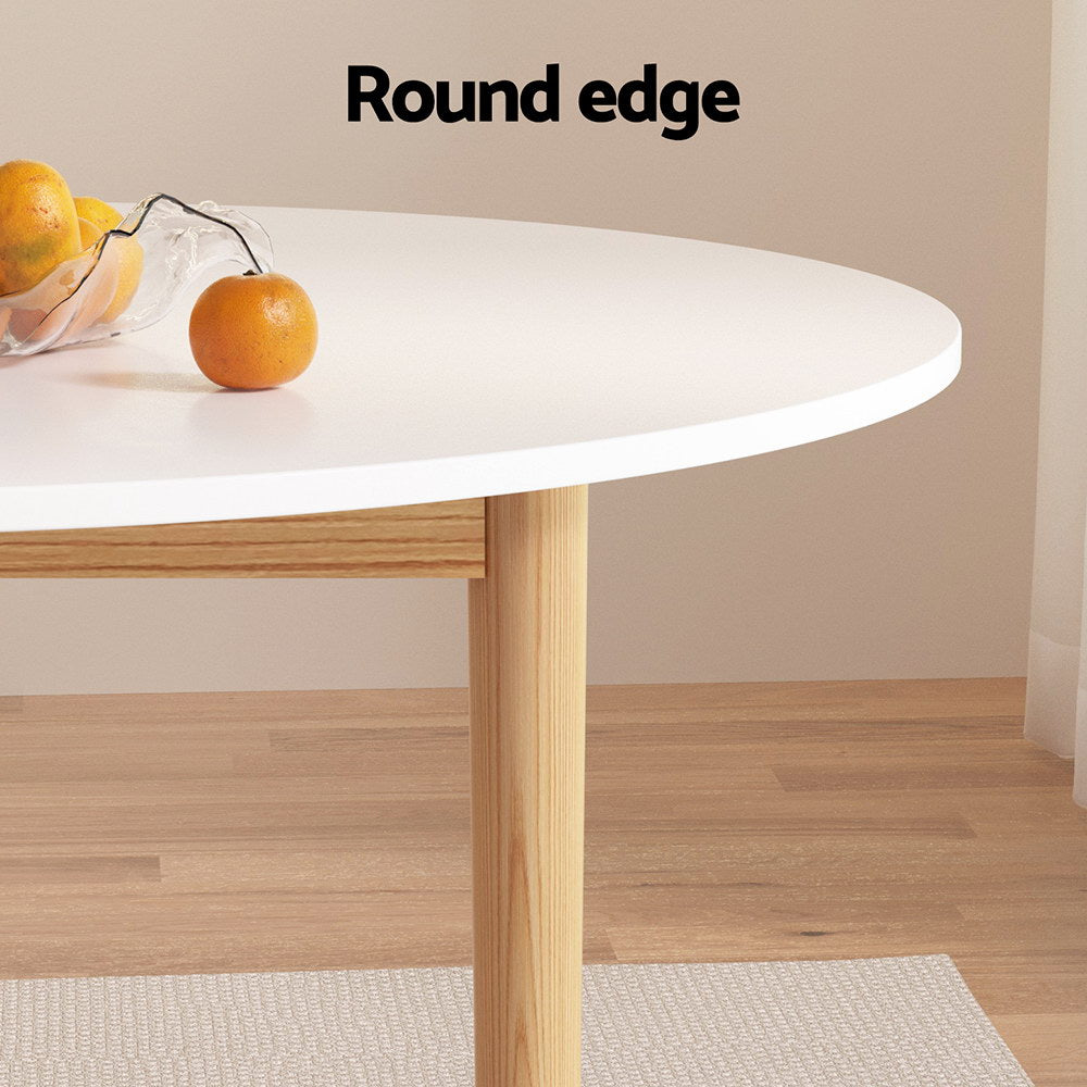 Artiss Dining Table Round White 108CM Diameter Demi-Furniture > Dining-PEROZ Accessories