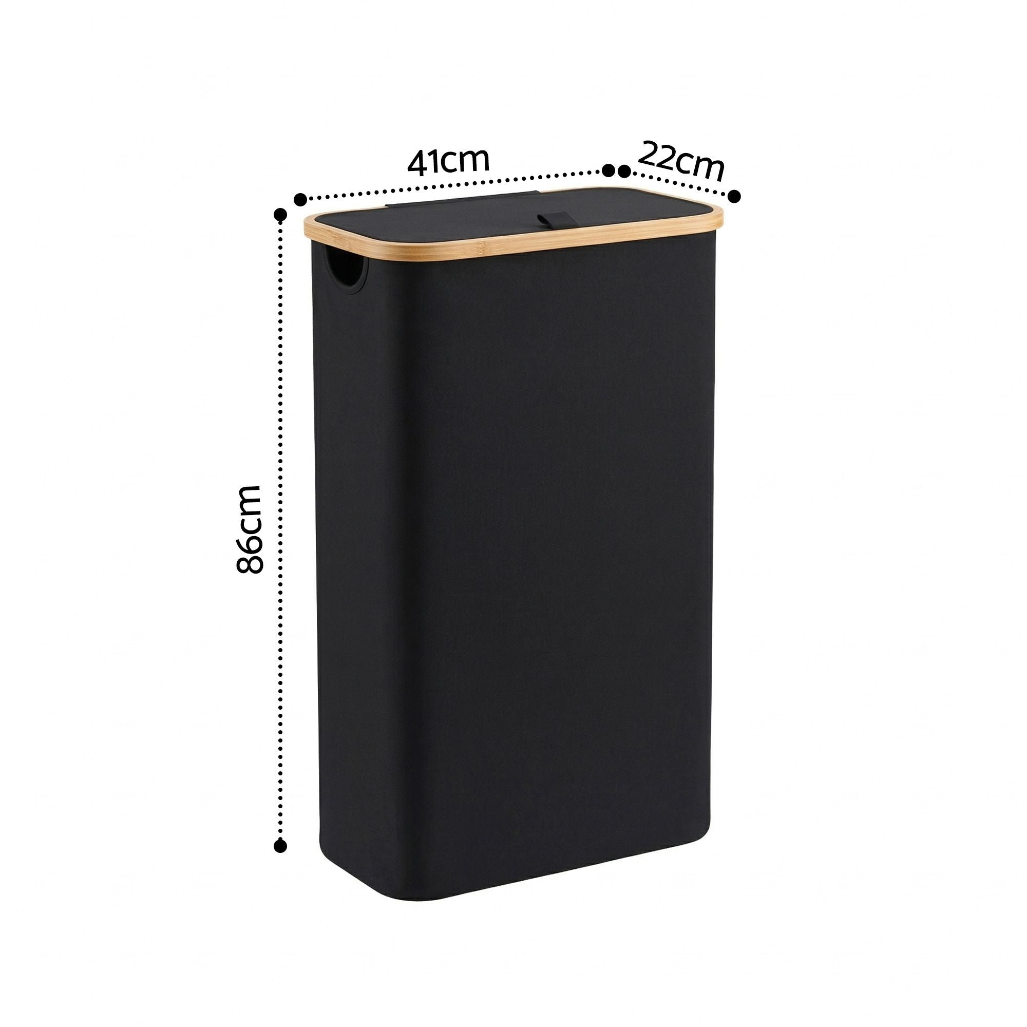 Artiss Laundry Basket with Removable Bag Foldable Black-Home & Garden > Laundry & Cleaning > Laundry Baskets-PEROZ Accessories