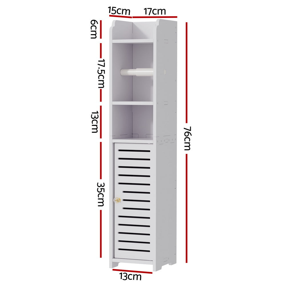 Artiss Bathroom Cabinet Toilet Roll Holder Tissue Organizer 3 Tier Floor Cabinet-Furniture > Bathroom-PEROZ Accessories