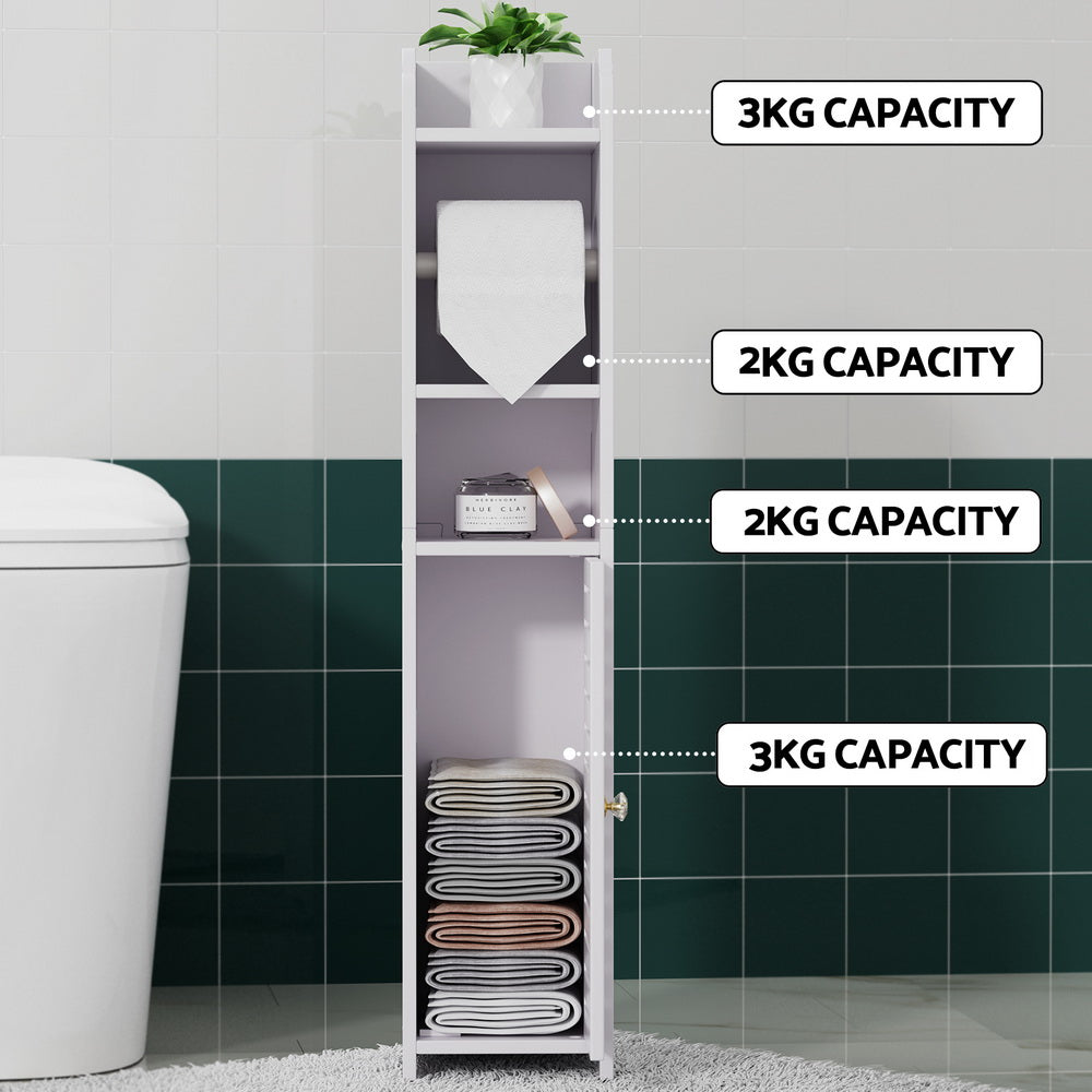 Artiss Bathroom Cabinet Toilet Roll Holder Tissue Organizer 3 Tier Floor Cabinet-Furniture > Bathroom-PEROZ Accessories