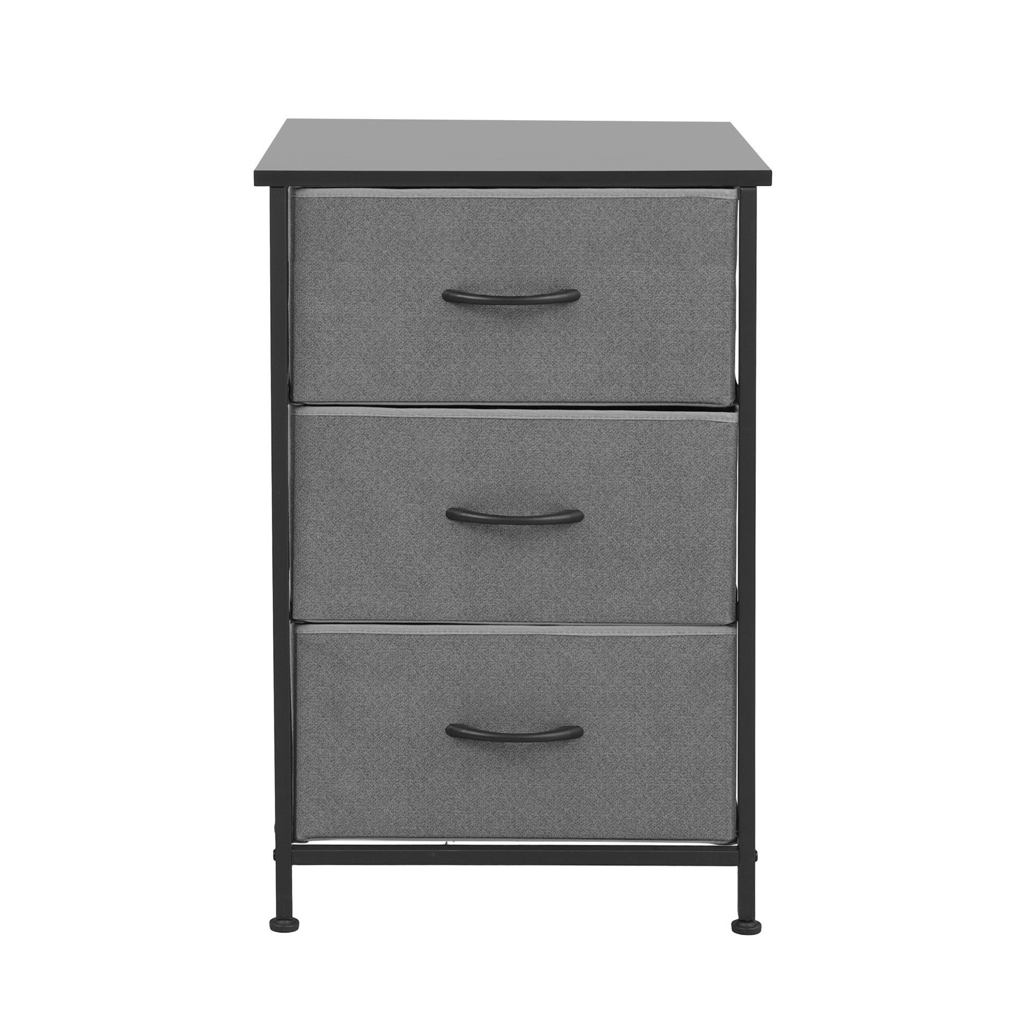 Artiss Set of 2 Chest of 3 Drawers Storage Dresser Tallboy Grey-Furniture > Bedroom > Dressers-PEROZ Accessories