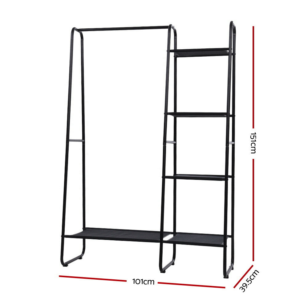 Artiss Clothes Rack Wardrobe Coat Stand Closet 150cm-Coat Racks-PEROZ Accessories
