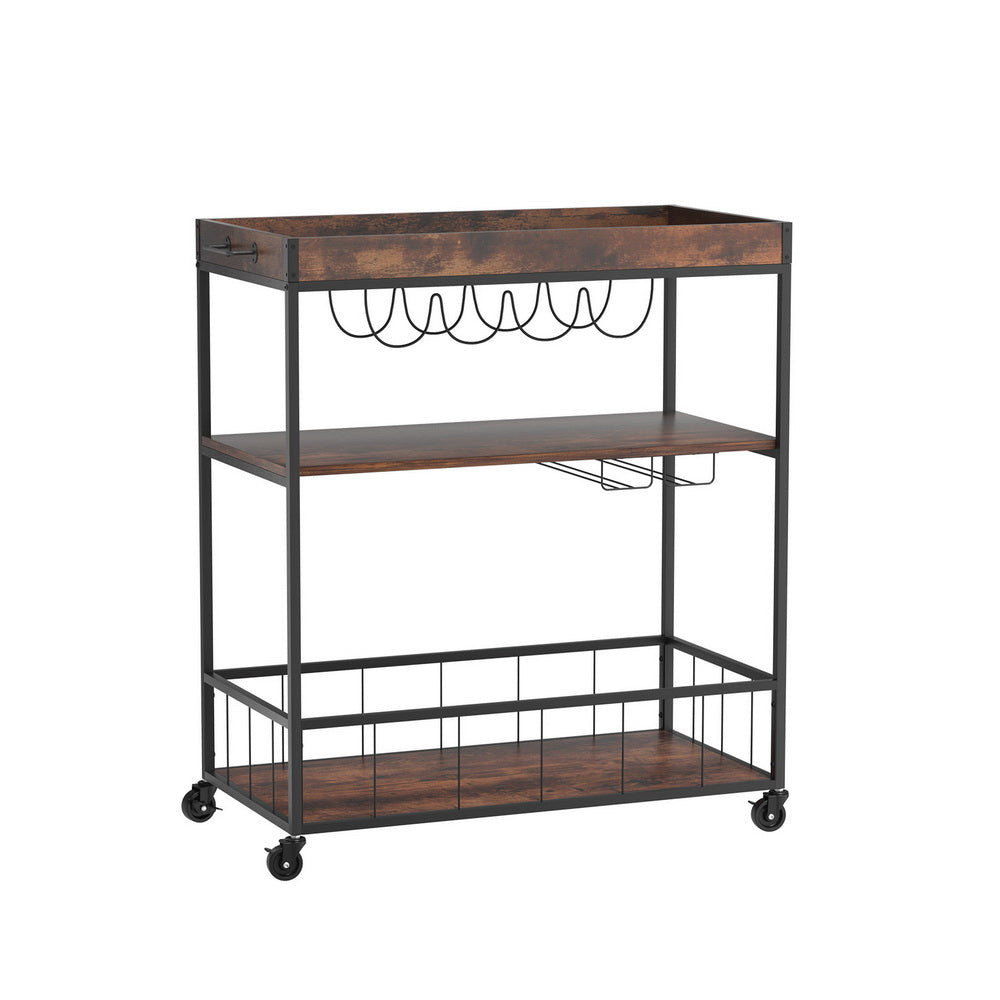 Artiss Kitchen Island Rolling Serving Cart-Furniture > Dining-PEROZ Accessories
